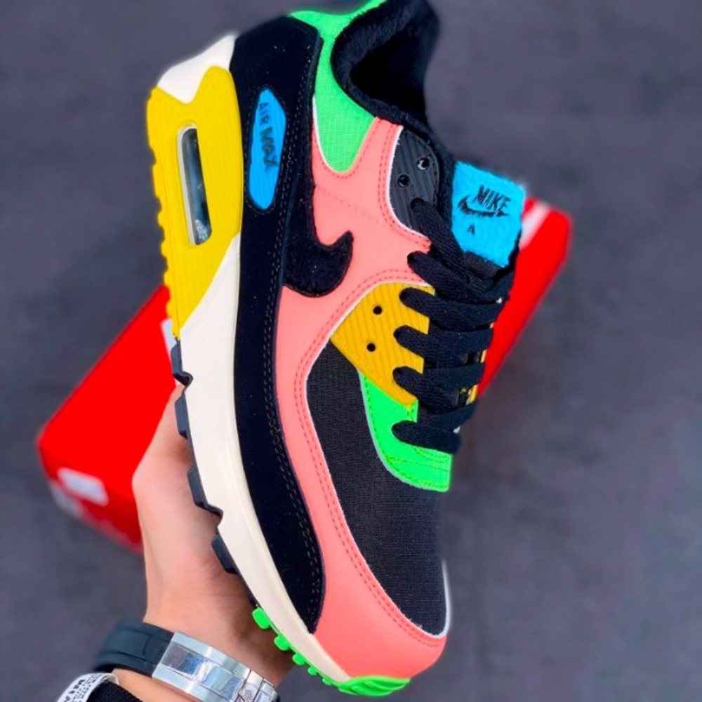 Nike - W Air Max 90 PRM (Atomic Pink/Black-Laser Blue)